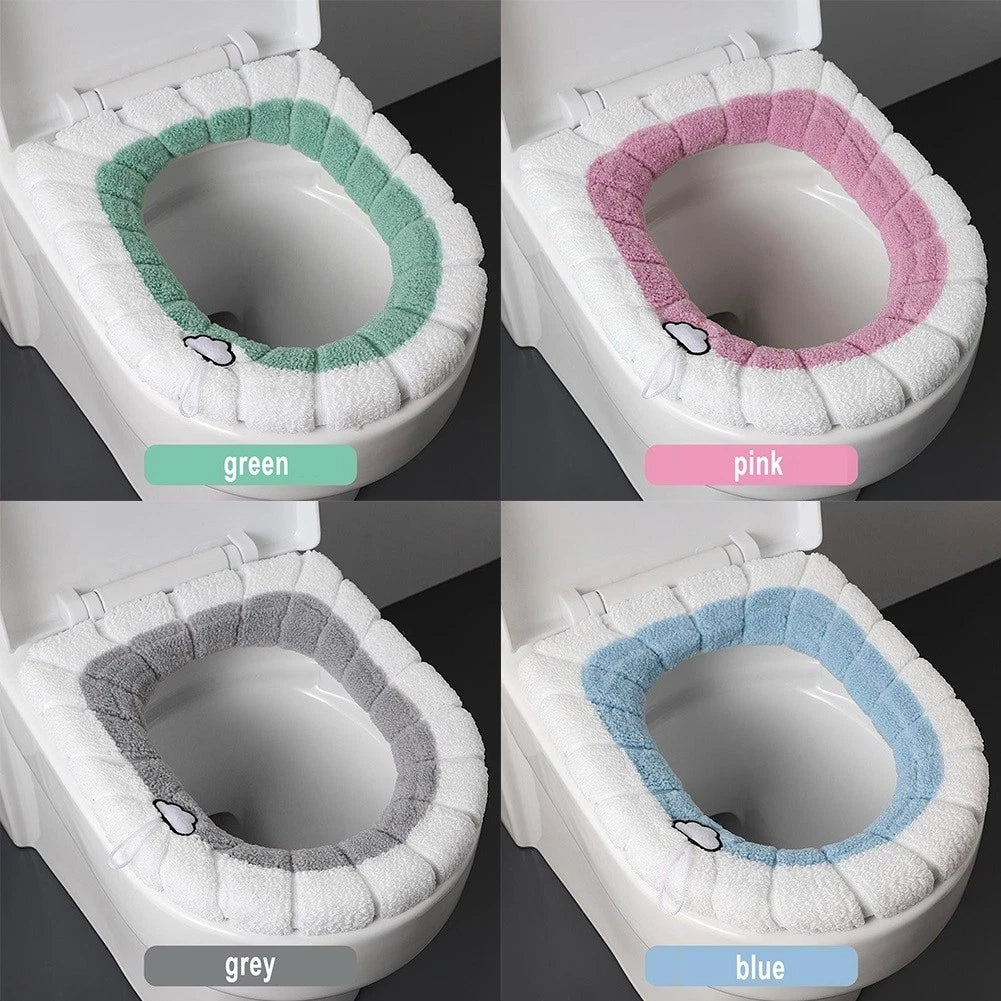 Washable Soft Toilet Seat Pad Cover for Oval and Round Bathroom Seats