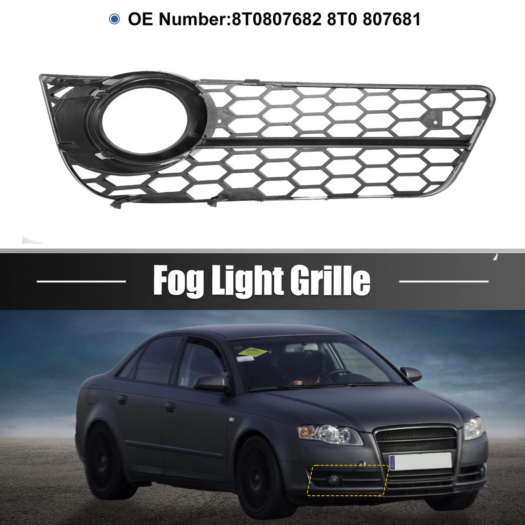 Pair Fog Light Grille Covers for Audi A5 (2008–2021) 8T0807682