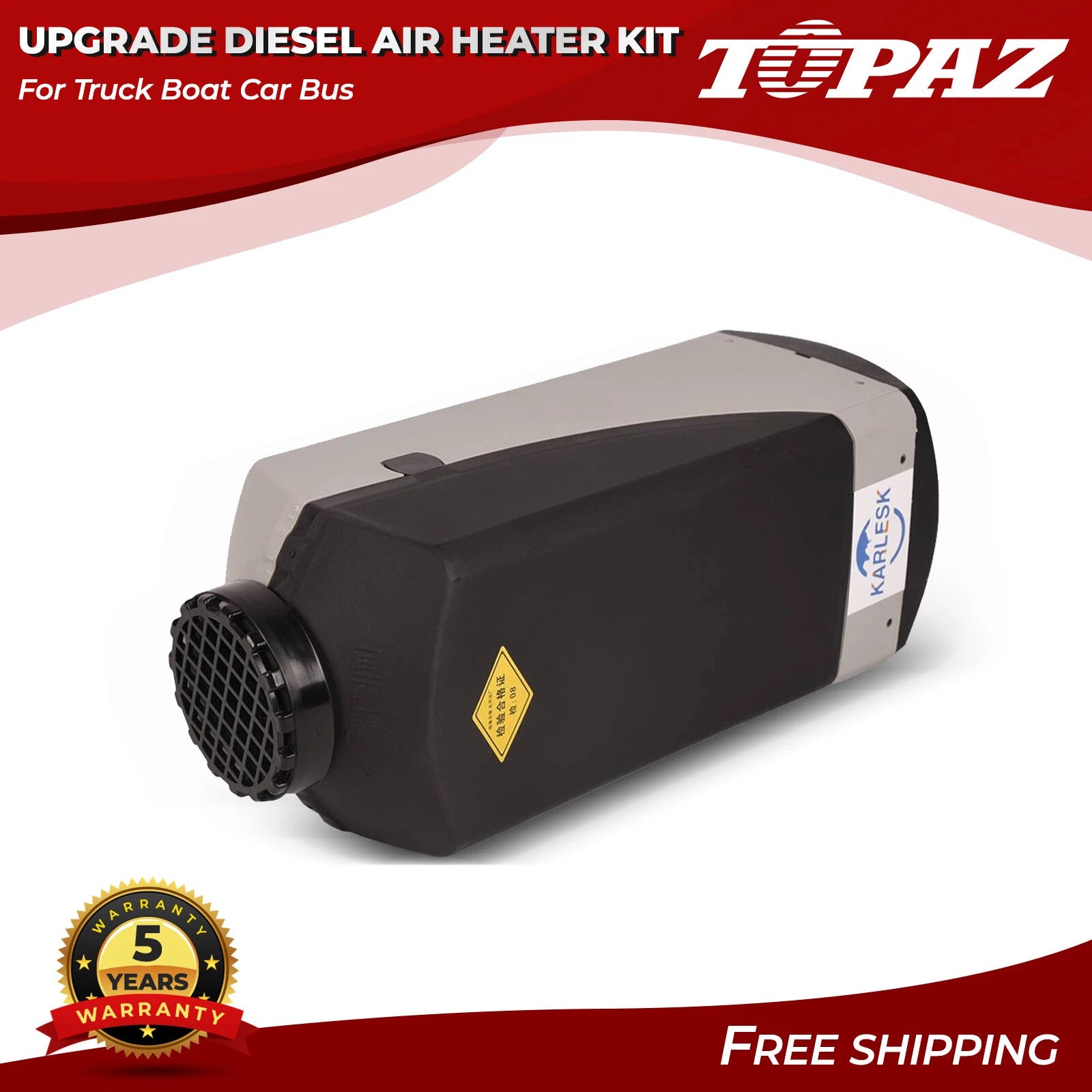 5KW 12V Diesel Air Heater Kit for Truck Boat Car Bus