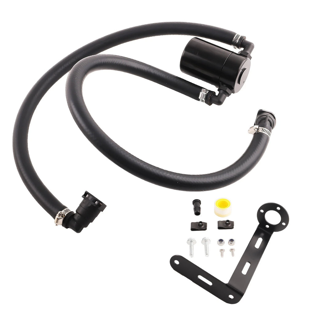Black Oil Catch Can Oil Separator Kit For Ford F150 5.0L Raptor 3.5LEcoboost