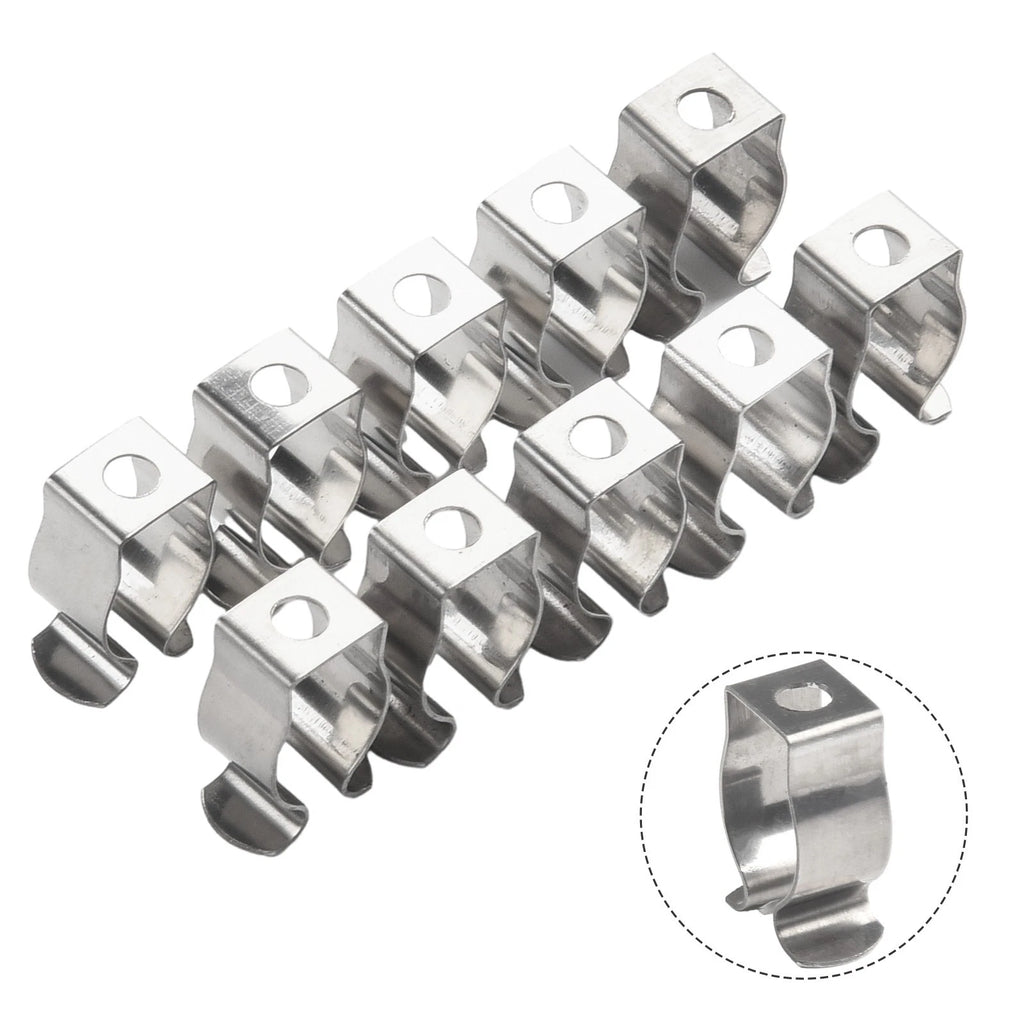 Stainless Steel Tool Spring Clips Pack of 10 for Workspace Organization