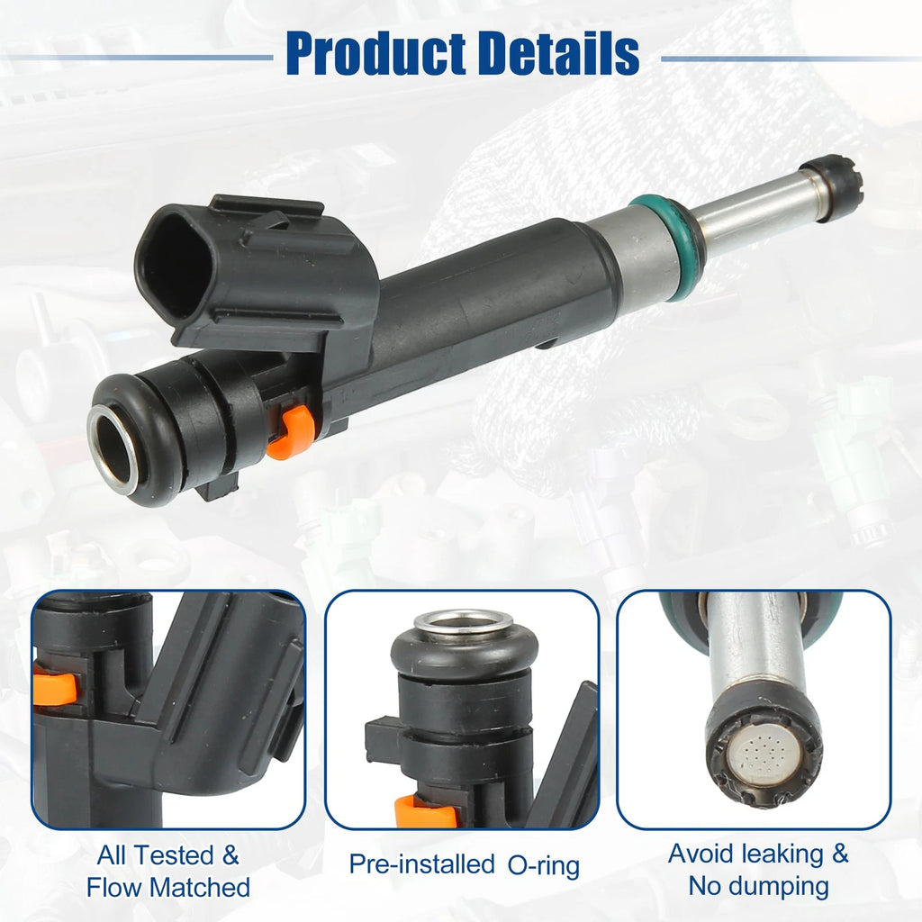 Set of 4 Fuel Injector Nozzles for Nissan Versa 1.6 (2012–2016) No.16600-1KT0A