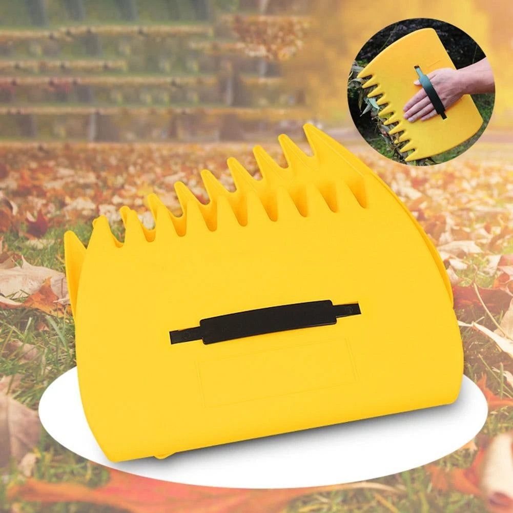 2 Pack Yellow Leaf Rakes for Garden Cleanup (Large Size)