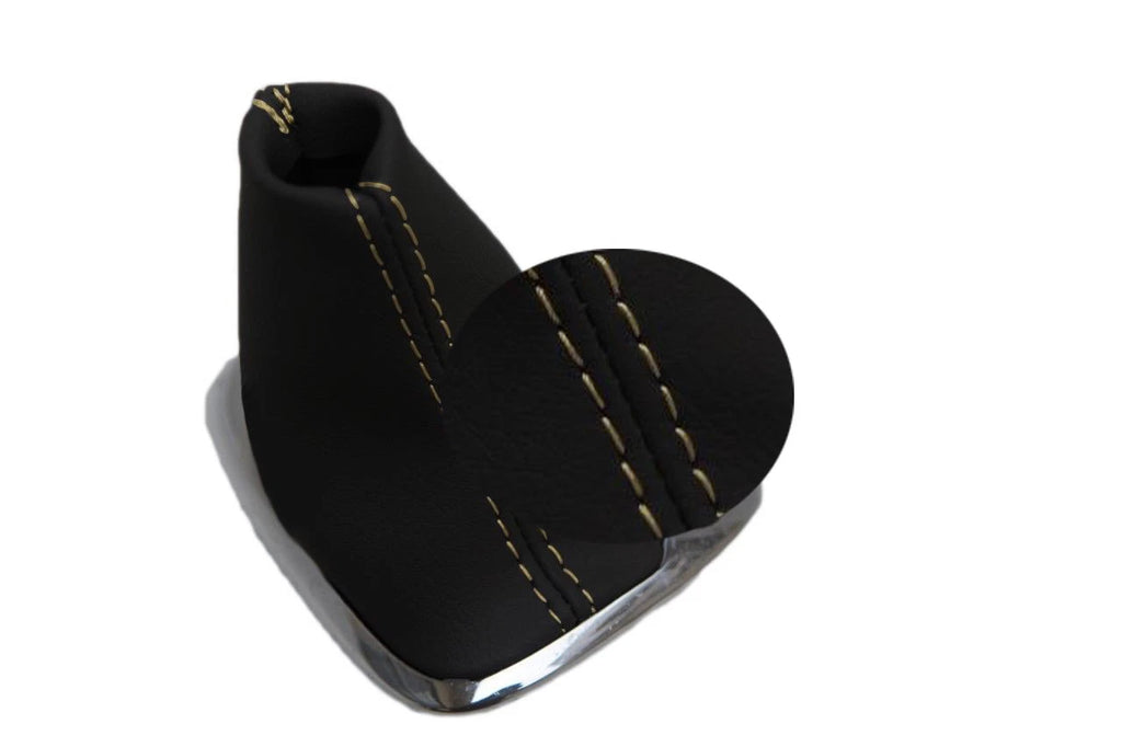 Leather Synthetic Automatic Boot for Mercedes Benz Class C (2001–2009) Beige Stitch