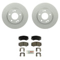 Front Rotors & Blue Ceramic Disc Brake Pad Kit for Sonata Soul