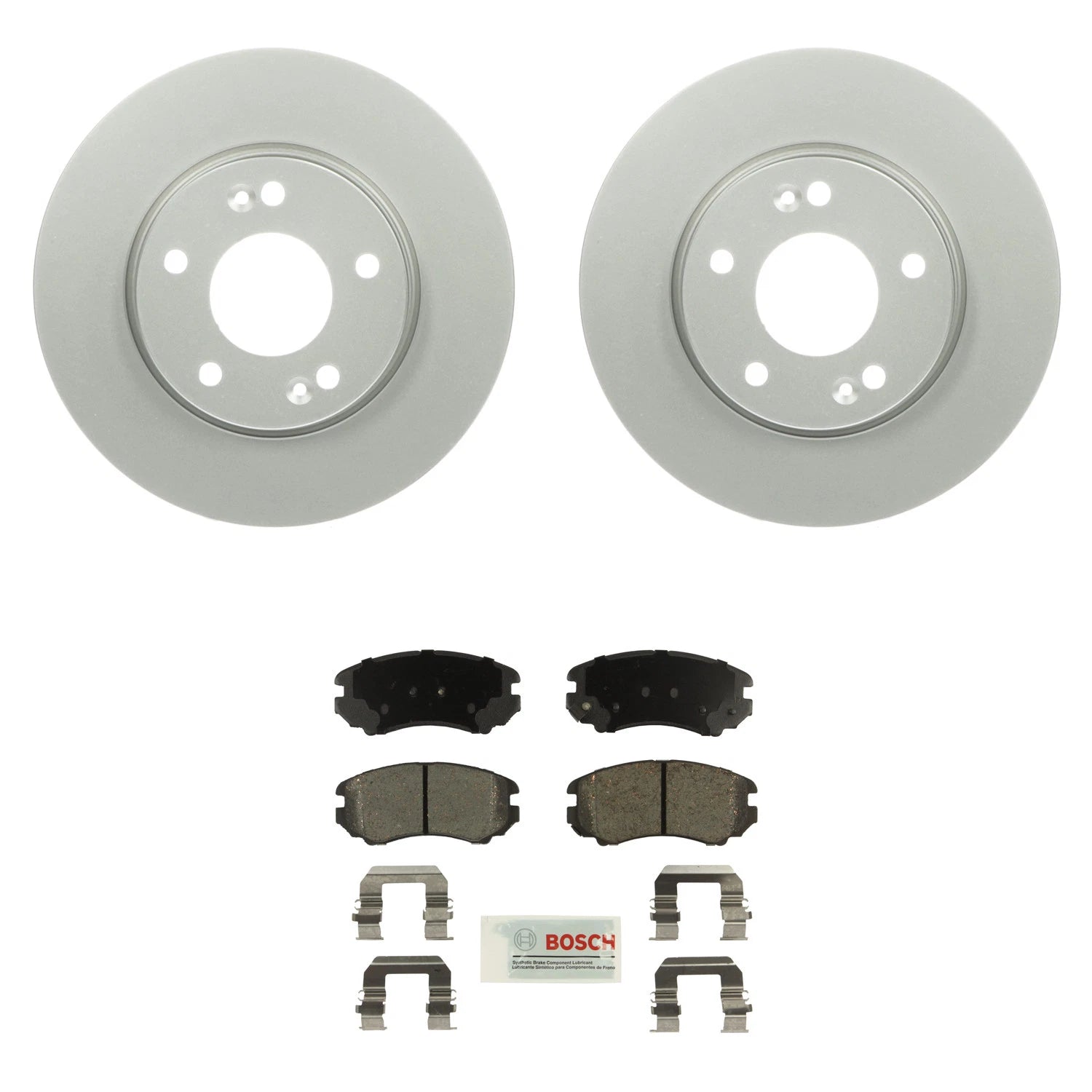 Front Rotors & Blue Ceramic Disc Brake Pad Kit for Sonata Soul