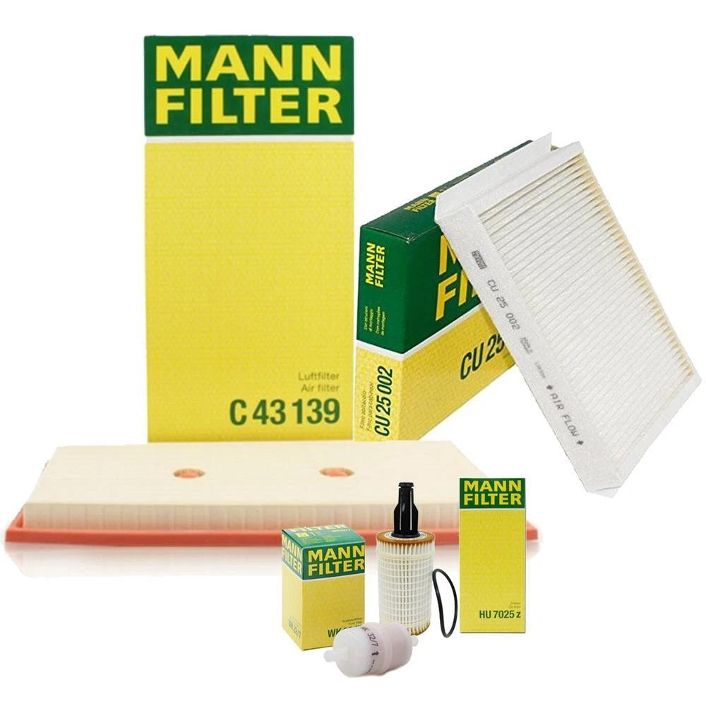 Mann Oil Air Paper Cabin Fuel Filter Service Kit for Mercedes W166 ML350 (2012–2015)