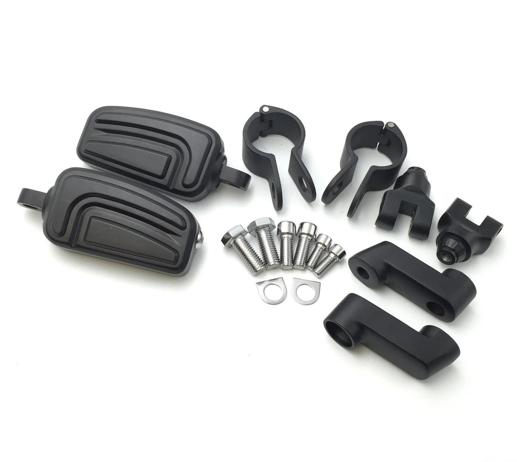 Black AirFlow FootPeg 1.5" for Harley Softail Dyna Glide Road King Sportster