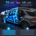 2X LED RGB Interior Floor Lights for Universal Vehicles (APP Control)