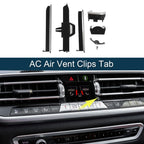 Set of 1 AC Air Vent Clips Tab for BMW X5 G05 (2019–2023) Black Silver Tone