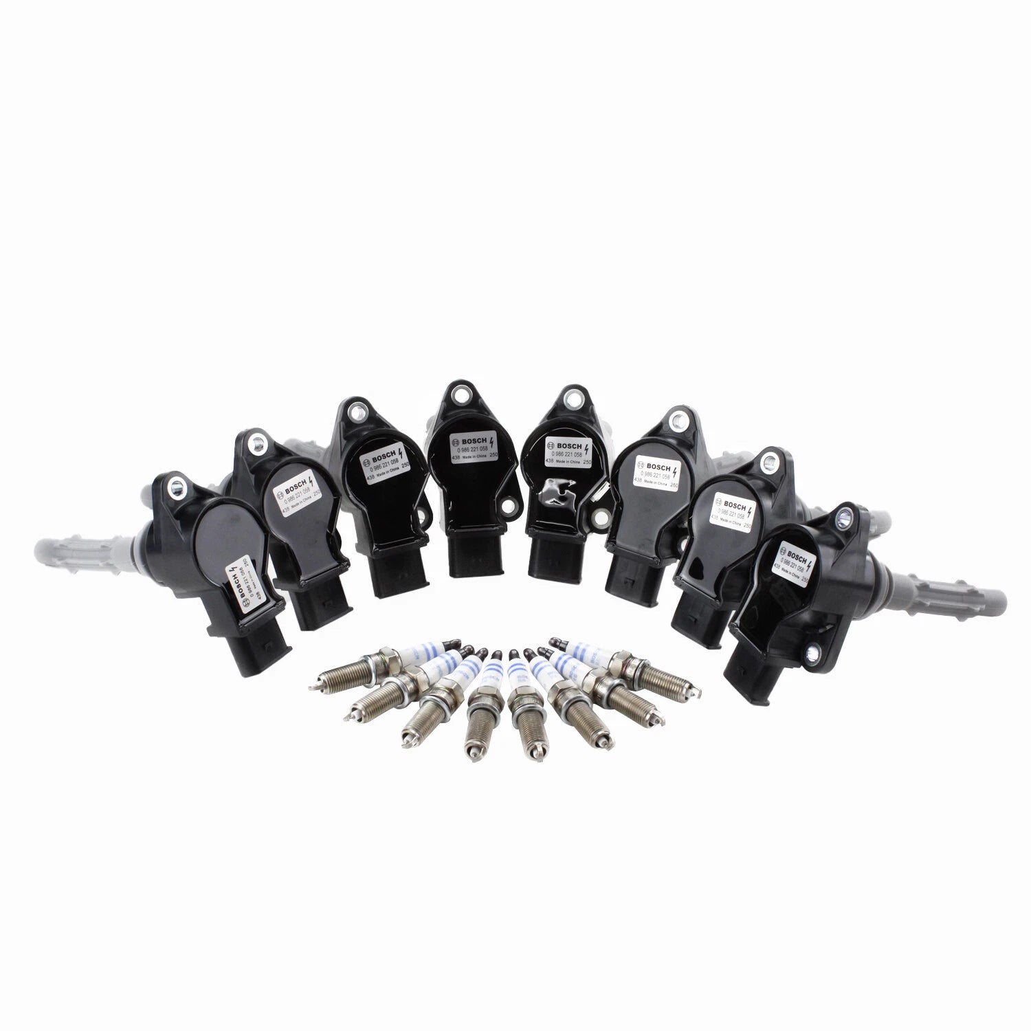 Set of 8 Ignition Coils & 8 Platinum Spark Plugs for Mercedes C216 W211