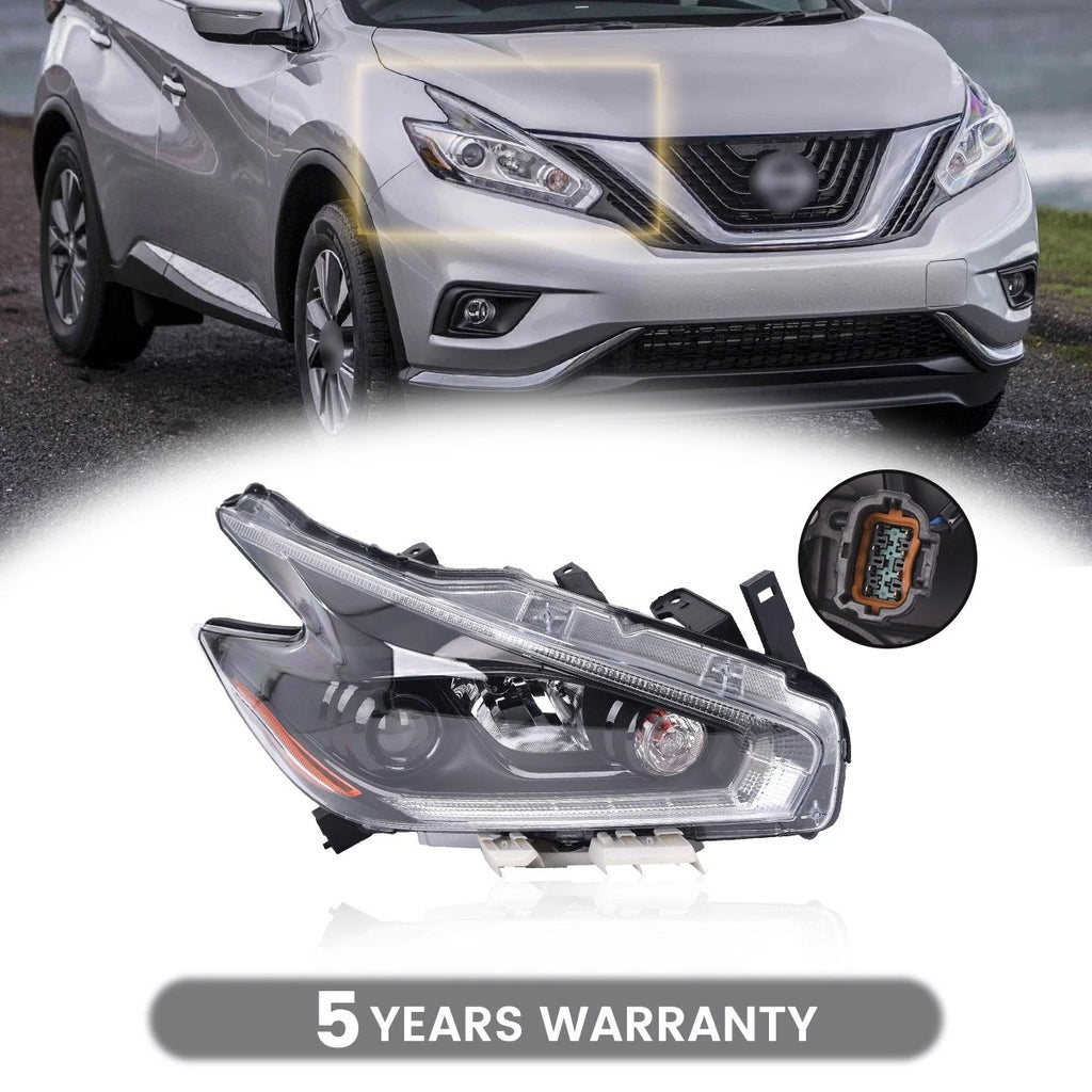 Right Passenger Side Headlight Assembly for Nissan Murano (2015–2018)