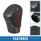 Gear Shift Knob for Lexus (Carbon Fiber, Faux Leather, Red Thread)