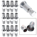 12 x Valve Stem Hex Cap & Sleeve Cover for Chrome Car Tire Tyre
