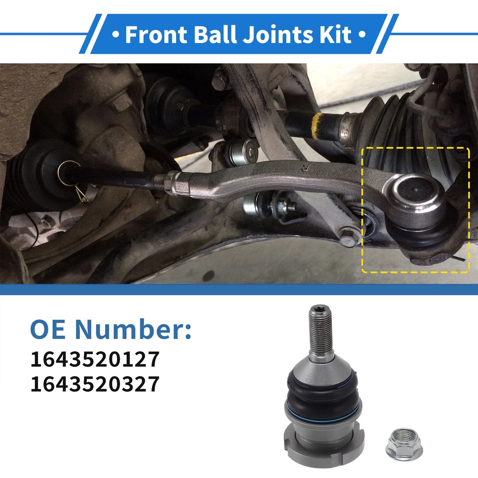 2X Front Lower Ball Joints for Mercedes-Benz GL-Class (2005–2012) No. 1643520127