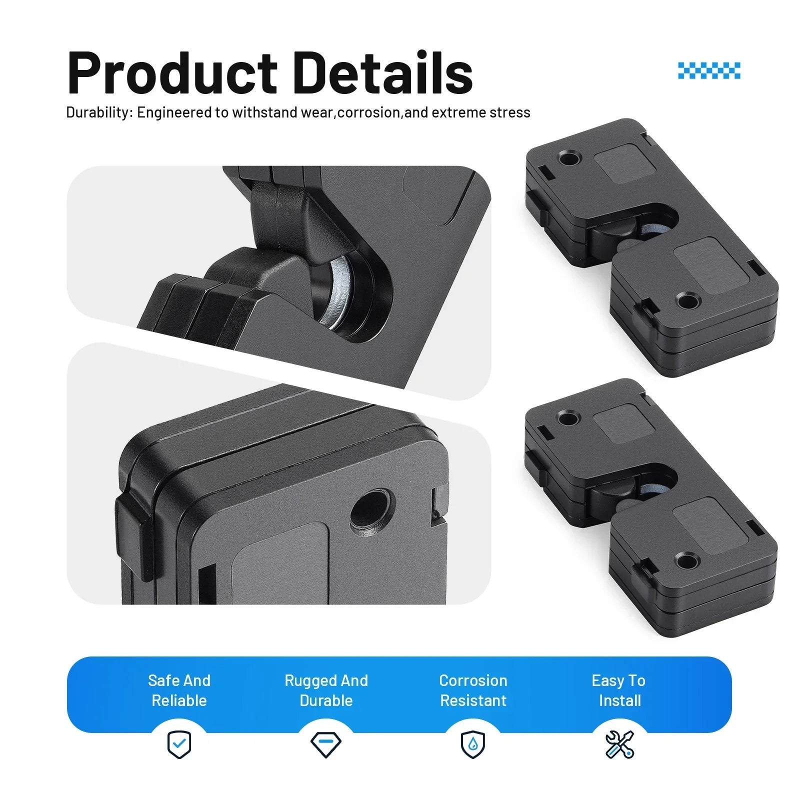 2x Tailgate Slam Latch for Polaris Pro XD Full-Size Gas Diesel (2022–2025)