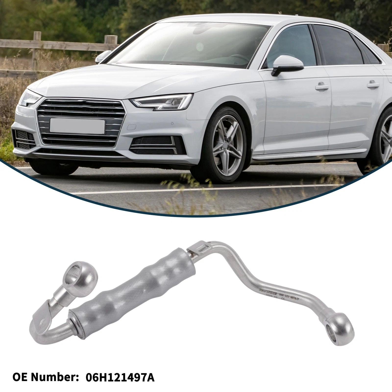 Radiator Hose for Audi A4 (2007–2015) No. 06H121497A Iron Coolant Pipe
