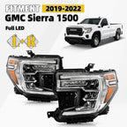 Full LED Headlight Set for GMC Sierra 1500 (2019–2022) L+R Pair
