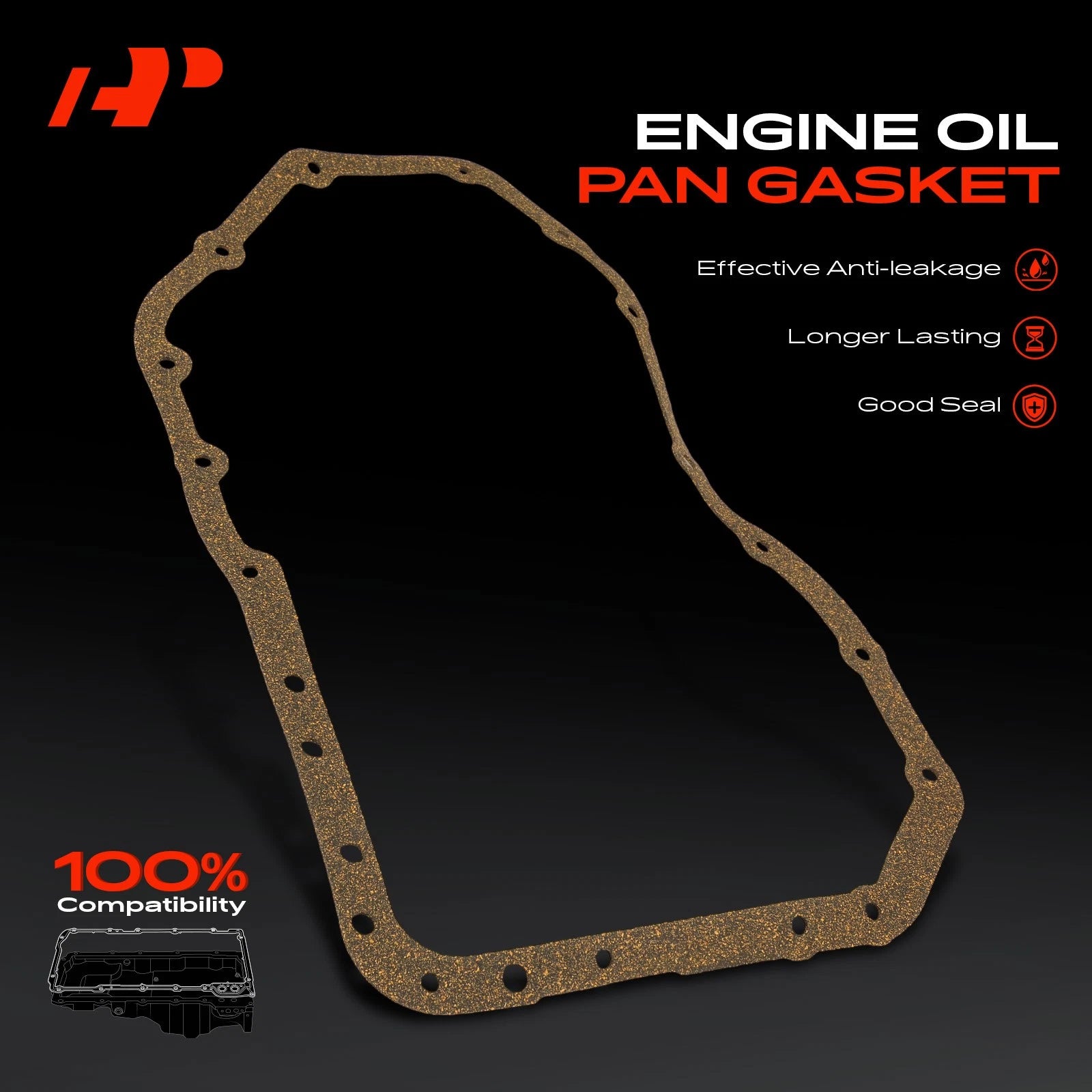 Cork Engine Oil Pan Gasket for Mitsubishi Lancer (2008-2015)