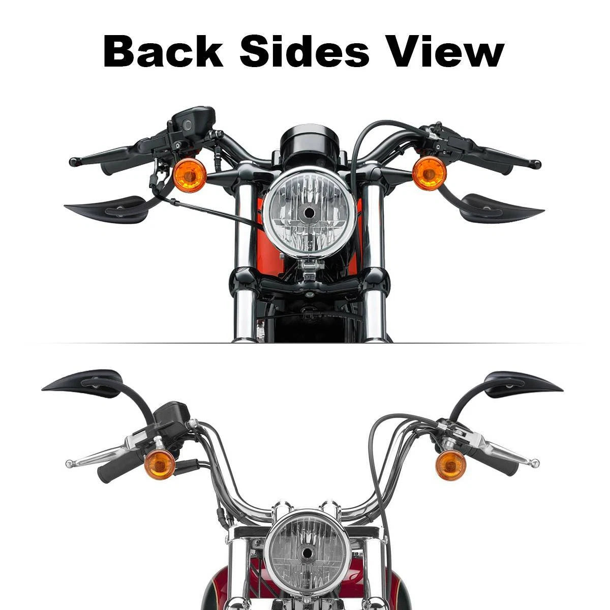 8mm Rear View Mirrors for Harley CVO Softail Fat Boy (883, 1200)