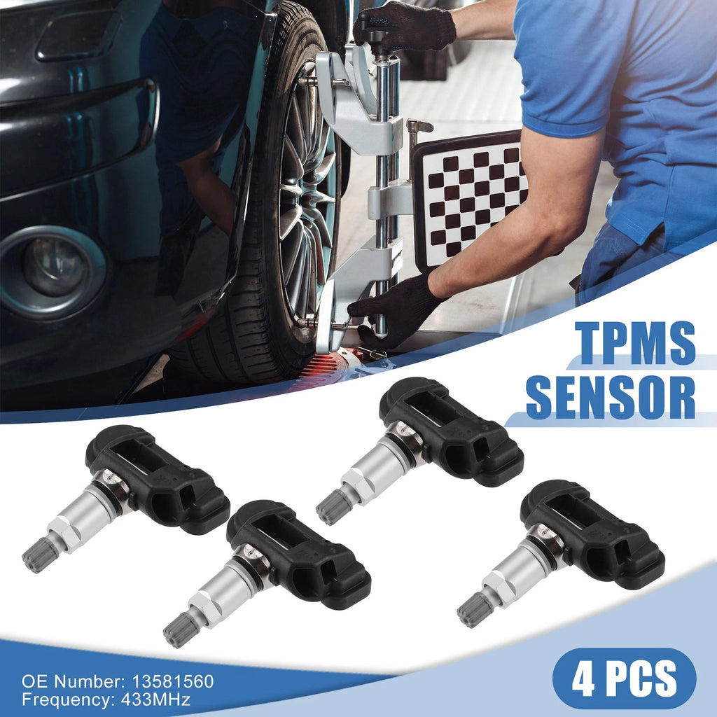 Set of 4 TPMS Sensors No.13581560 for Chevrolet C7 Corvette (2014–2019)