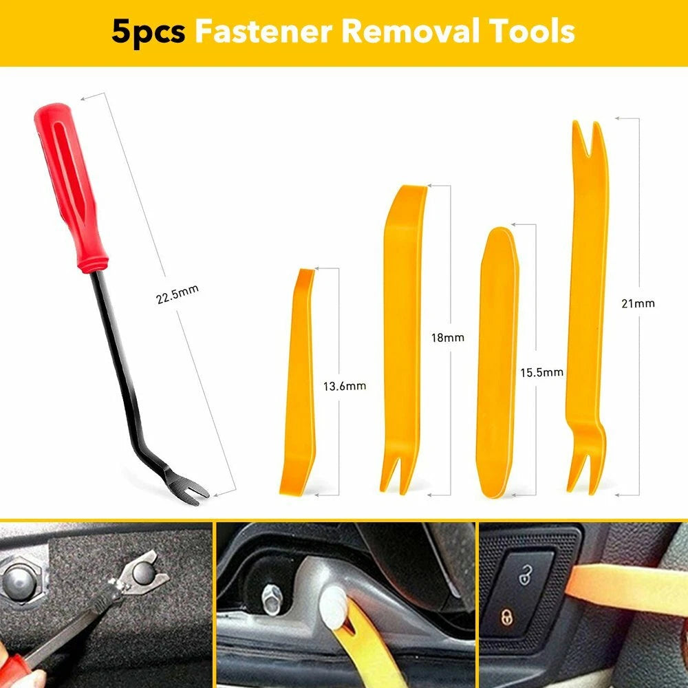 Set of 20 Plastic Rivets for Car Fender Bumper Push Pin Clips