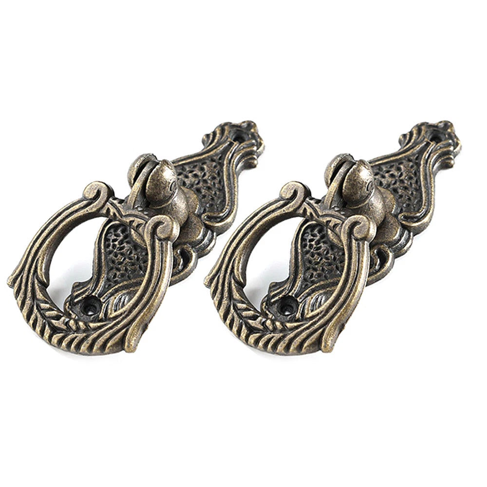 Set of 10 Antique Bronze Door Pull Knobs for Cabinet Drawer