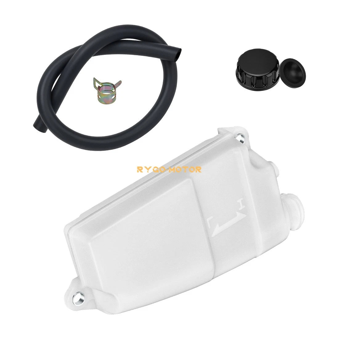 Coolant Reservoir w/ Hose Cap Clip for Kawasaki FD501D FD750D FD791D (2000–2023)