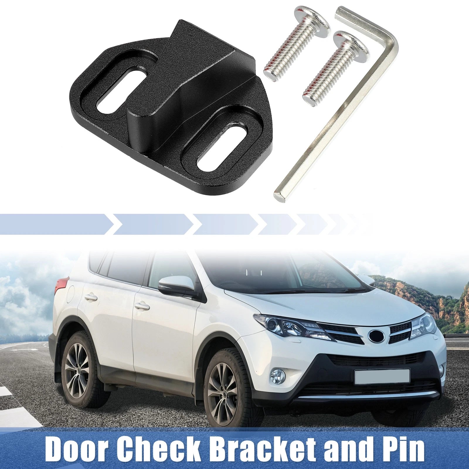 Set of 2 Door Check Brackets for Toyota FJ Cruiser (2007–2014) Black