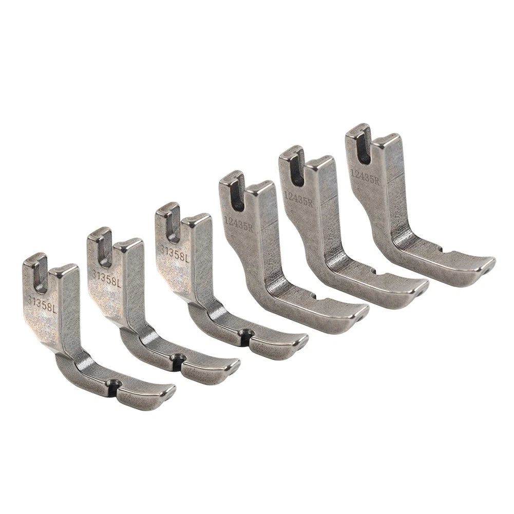 6PCS Zipper Piping Foot for Juki, Highlead, Singer, Consew