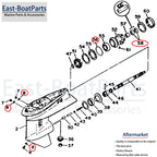 Lower Carrier Seal Kit for Yamaha E48C P50 50D 50G C55 CV55 55B E55C 60F 70B