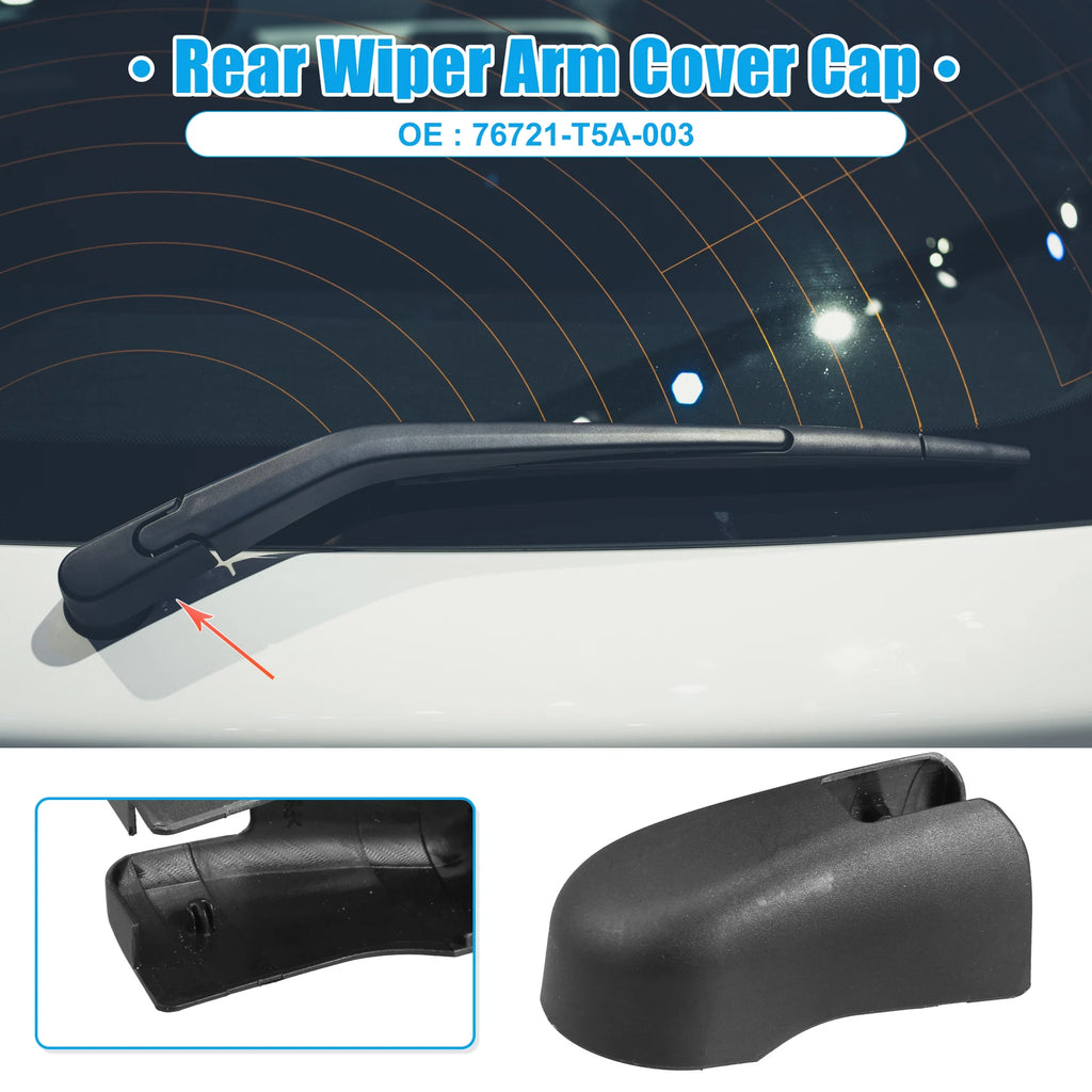 Rear Windshield Wiper Arm Cover for Honda Fit (2015–2020) 76721-T5A-003 Black