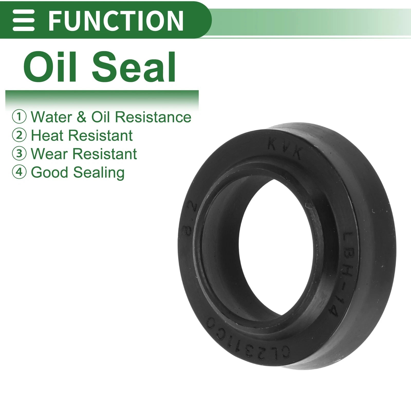 Set of 5 Oil Seal Ring NBR Rubber 14x22x4.5mm for Rotary Shaft