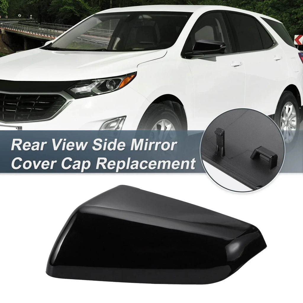 Left Side Rearview Mirror Cover Cap Gloss Black for Chevy Equinox, GMC (2010-2017)