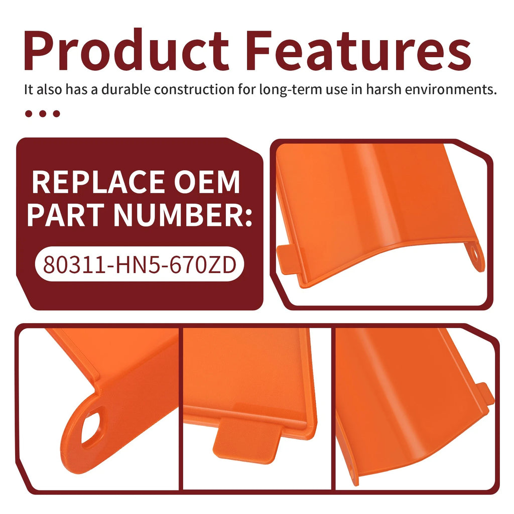 Orange Battery Cover Lid for Honda Rancher 350 TRX350 (2000–2003) #80311-HN5-670ZD