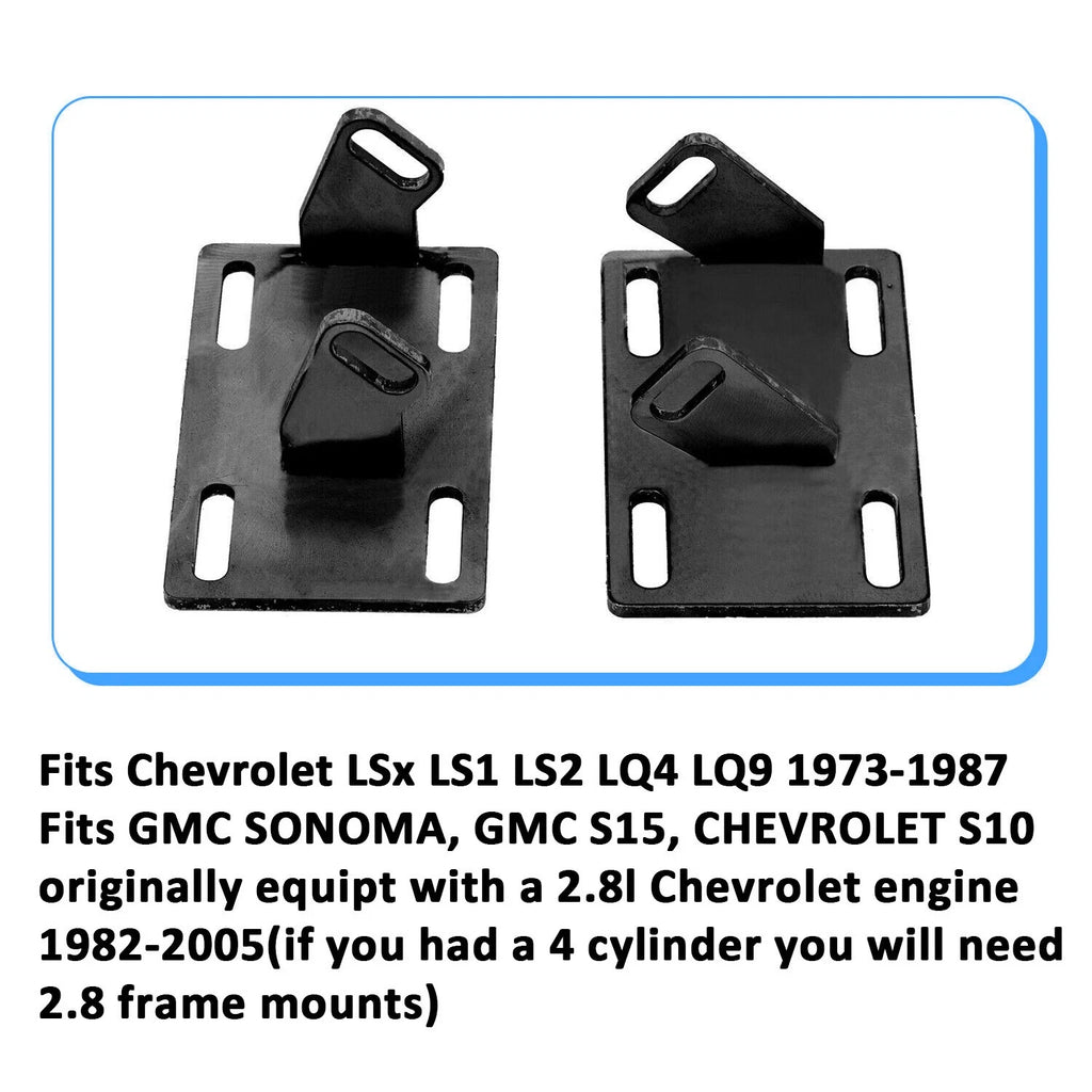 Motor Swap Mount Brackets Adapter Plates Kit for C10 LS Engine (1960–1987)