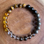 8MM Peacock Stone Beaded Bracelet for Men and Women