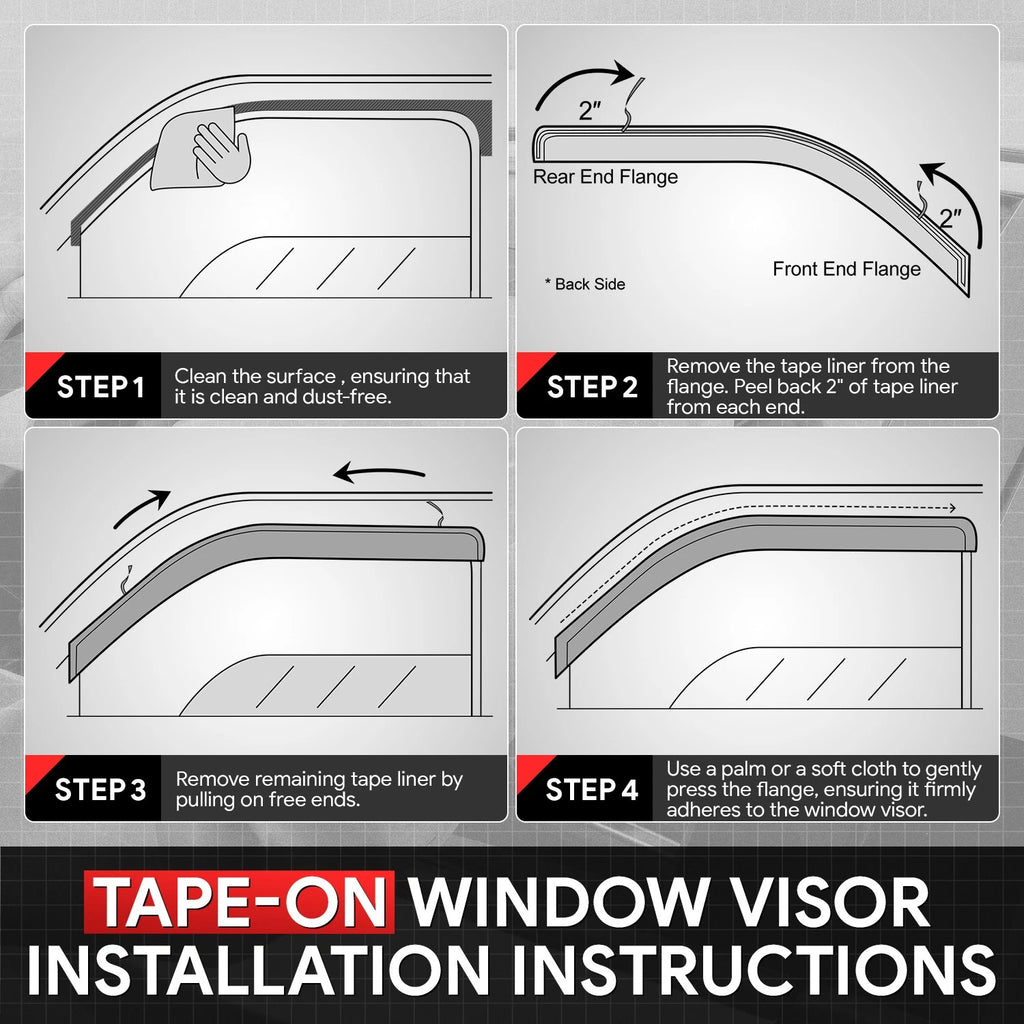 4Pcs Window Visors for Suzuki Forenza (2004–2008)