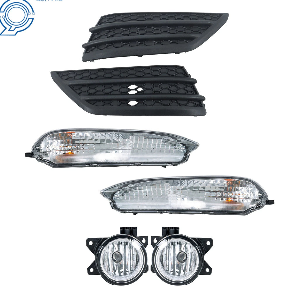 Set of 6 Bumper Fog Lights with Cover Bezel for Honda Pilot (2016–2018)