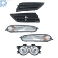 Set of 6 Bumper Fog Lights with Cover Bezel for Honda Pilot (2016–2018)