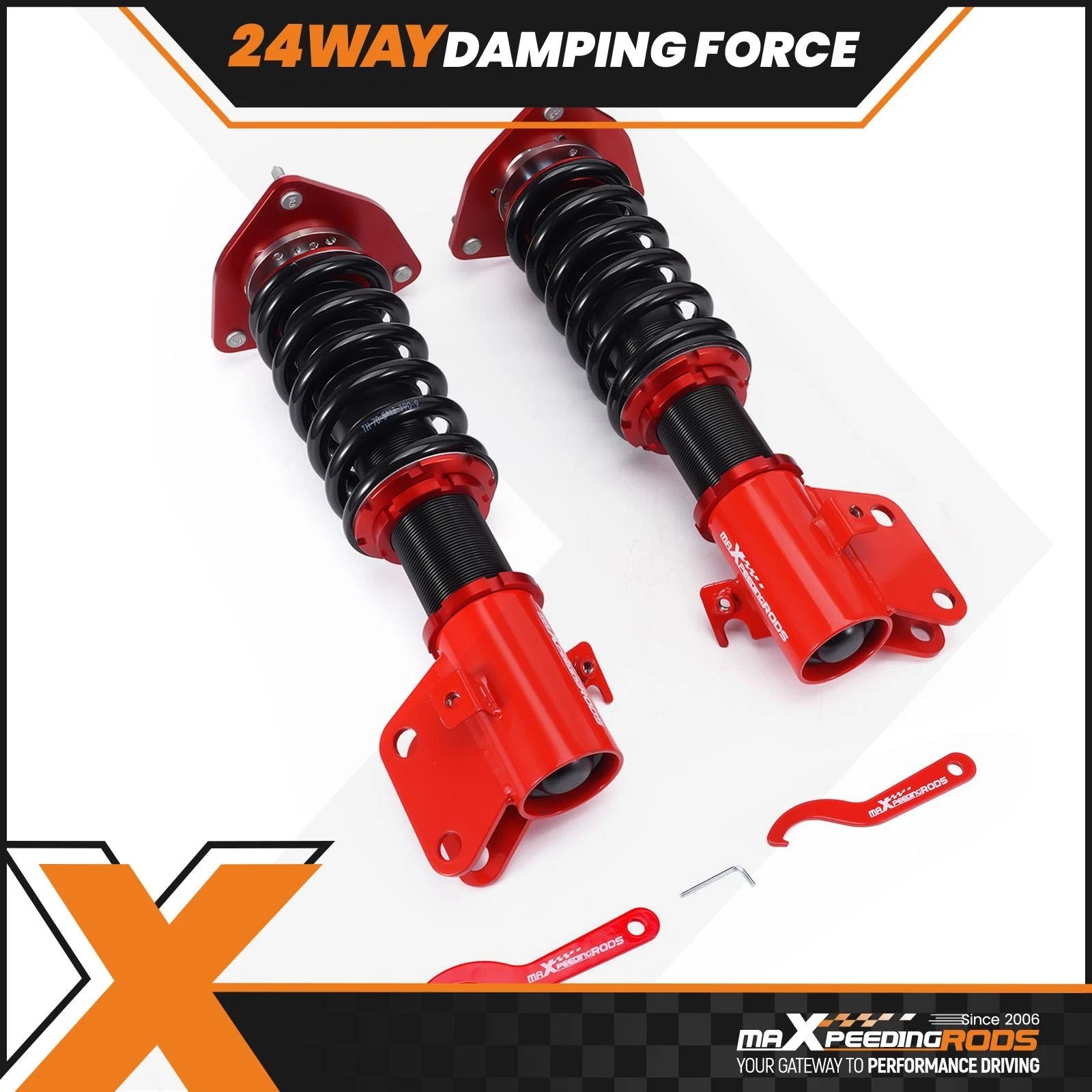 Coilovers Kit 24 Way Damping for Subaru Impreza WRX (2002–2007) Forester (2003–2008)