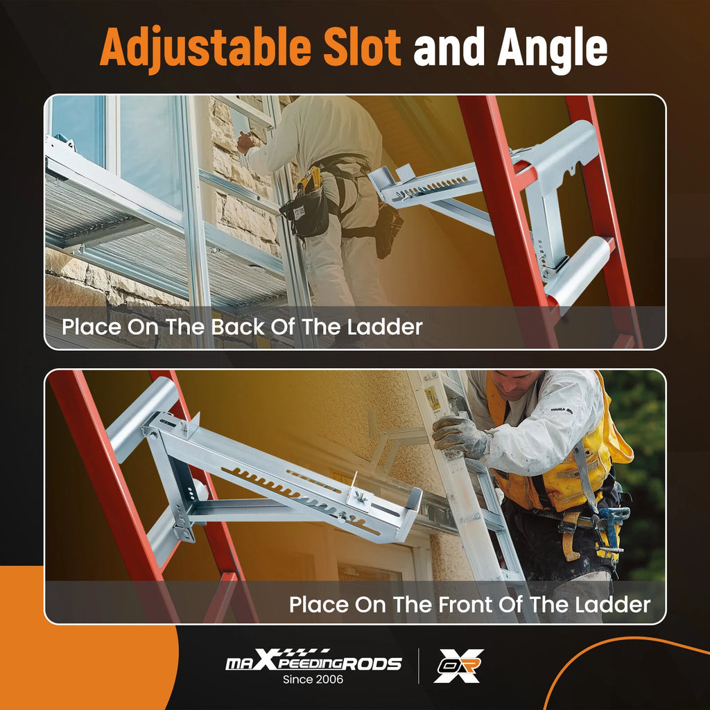 2X Ladder Jack Scaffold Extension Set for Adjustable Scaffolding (Up to 20")