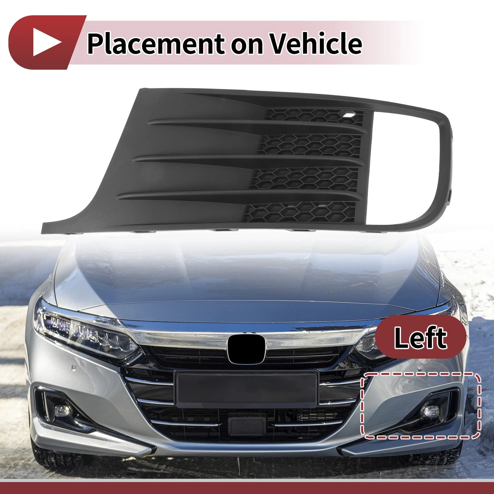 1 Pc Fog Light Grill for Volkswagen Jetta (2012–2014) No. 5C6853665C