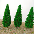 10pcs 3.34" Pine Tree for Christmas Village Garden Railroad Scenery