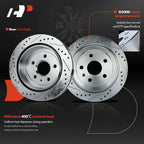 Set of 4 Drilled Brake Rotors for Chevy Camaro (2010–2015)