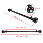 5 Lug 3500lbs Axle for Wide Frame (73" Hub Face, 58" Spring Center)