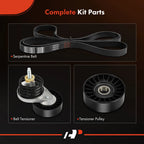 3X Serpentine Belt Drive Component Kit for Ford E-150 Econoline (1993-1995)