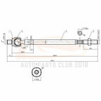 Set of 4 Inner Outer Tie Rod Ends for Nissan Quest (2004-2009)