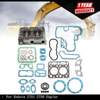 Complete Cylinder Head Assembly & Gasket Set for Kubota Engine