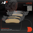 8x Front & Rear Ceramic Brake Pads for Ford E-150 (2004-2007)